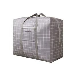 Conderico Carry On Water-Resistant Multi-function Duffel bag Collapsible Hand luggage bags for travel Large Lightweight, Storage Bags with Reinforced Handle (90L, Grey grid)