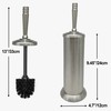 Indecor Home Brushed Nickel Toilet Bowl Brush with Holder, Durable