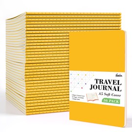 36 Pack Soft Cover Journal Bulk, Feela Lined Blank Travel Journal for Women Men Writing, Notebooks College Ruled for Work, Note Taking Notebook School Business Supplies, 8.2” x 5.5”, A5, Yellow