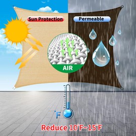 SHADESPEARE 14' x 19' Black Rectangle Sun Shade Sail SSP1013 Canopy Durable Fabric UV Block Awning We, Make Custom Sizes