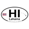 US Decal, Inc. Lahaina, Hawaii - Oval Magnet with State