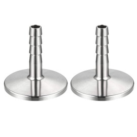 sourcing map 2pcs Stainless Steel 304 KF25 Flange to 8mm Rubber Hose Barb Adapter for Vacuum