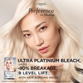L'Oreal Paris Preference Hair Dye, Long Lasting, Luminous Permanent Hair Colour, up to 9 Levels of Lift, Extreme Platinum