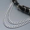 Deelfel Women's Choker Necklace, PU Leather, With Chain, Punk Style,