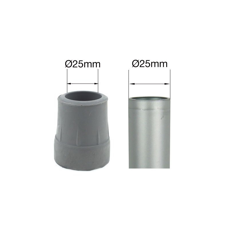 Qty: 2X 25mm 1" Z-Type Heavy Duty Rubber Ferrules for