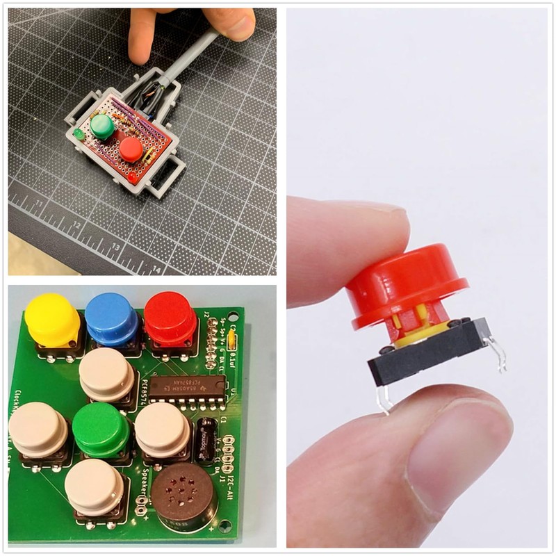 HUAZIZ Momentary Tactile Push Button, Micro Momentary Push Button Switches