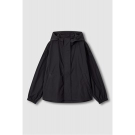 JAJU [JAJU] Women's Crinkly Hood Short Jumper_Black