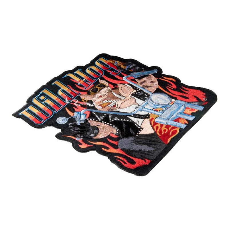 Wild Hog Biker & Flames Patch, Large Size