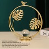 Crystal Ball Holder Decor Iron Bird Leaf Decoration Tabletop Decor