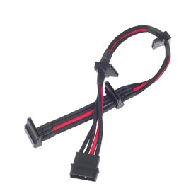 SilverStone SST-PP07-BTSBR; 4pin to 4 SATA_300mm, black red