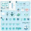 Mosailles 66PCS Winter Bulletin Board Kit Snowflakes Boarders Snowman Cutouts