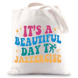 JNIAP Jazzercise Tote Bag Jazzercise Gifts Jazzercise Instructor Gift It’s A Beautiful Day To Jazzercise Dancer Shoulder Bag, Jazzercise Tb, Large