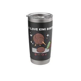 I Love Kiwi Cute Kawaii Kiwi Bird Eats Kiwi Japanese Anime Stainless Steel Insulated Tumbler