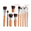 Makeup Brush Set Cream Concealer Palette Wooden Bamboo Handle Carrying