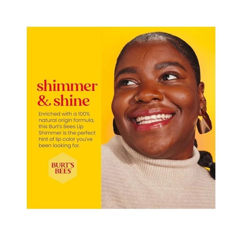 Burt's Bees Lip Shimmer Nude Collection, Tinted Lip Balm Stick,