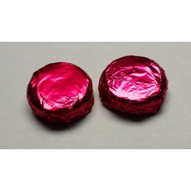 Chocolate Covered Foil Wrapped 100 Pieces FUSCHIA FOIL WEDDING FAVORS PARTY SUPPLIES