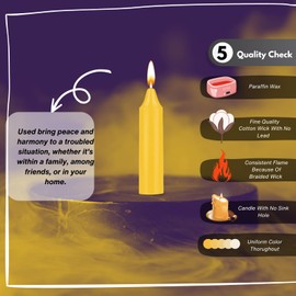 ladyrobyn Box of 12 Yellow Candles | 4 inches Tall & 3/4 inch Diameter | Witchcraft Supplies for Your Personal Wiccan Altar, Spells, Charms & Intentions | Witchy Room Decor | Taper Candlesticks