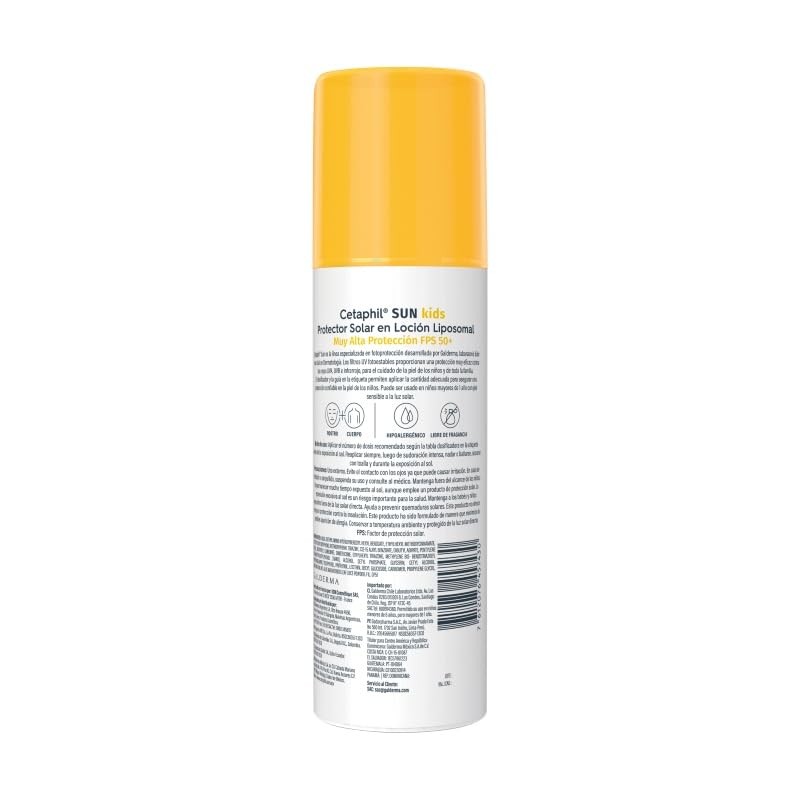 CETAPHIL® Sun Kids FPS50+ Loción de Alta Protección para niños,