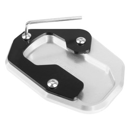 Worldmotop Motorcycle Kickstand Pad Enlarger Extension Side Stand Plate Pad Compatible with Harley PAN AMERICA 1250 1250S RA1250 S 2021 2022 2023 2024(sliver)