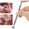 2Pcs Silver Diamond Claw Tweezer Piercing Ball Grabber Tool Pick