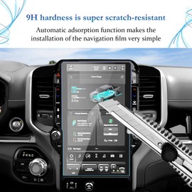 SKTU for 2025 RAM 1500 Screen Protector 14.4 Inch for 2025+ Dodge RAM 1500 Tungsten 14.4-Inch Infotainment Touchscreen [Ultra Clear, Anti Glare&Scratch, 9H] 2025 RAM 1500 Accessories Tempered Glass Screen Cover