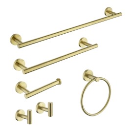 Not Available 6 Pack Bathroom Wall Mounted Towel Rack Stainless Steel in