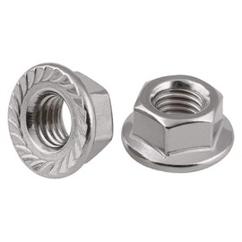 20pcs M8 Hexagon Flange Nuts, Carbon Steel Nickel Plated for Hammer Head Bolt T Screw T-Slot Aluminum Profile,High Strength，Dedicated for T-Bolt Flange Nuts