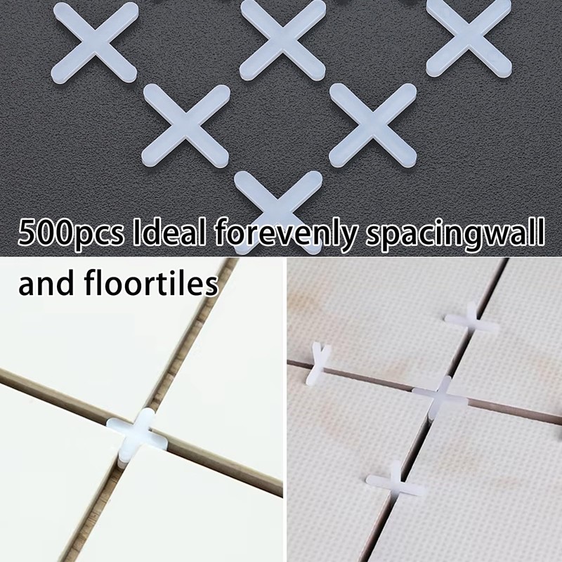 Pack of 500 Tile Crosses, 3 mm White Tile Crosses,