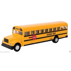 kingsfan 5" NEW Yellow School Bus Diecast Model pull back action openable doors 5 inch