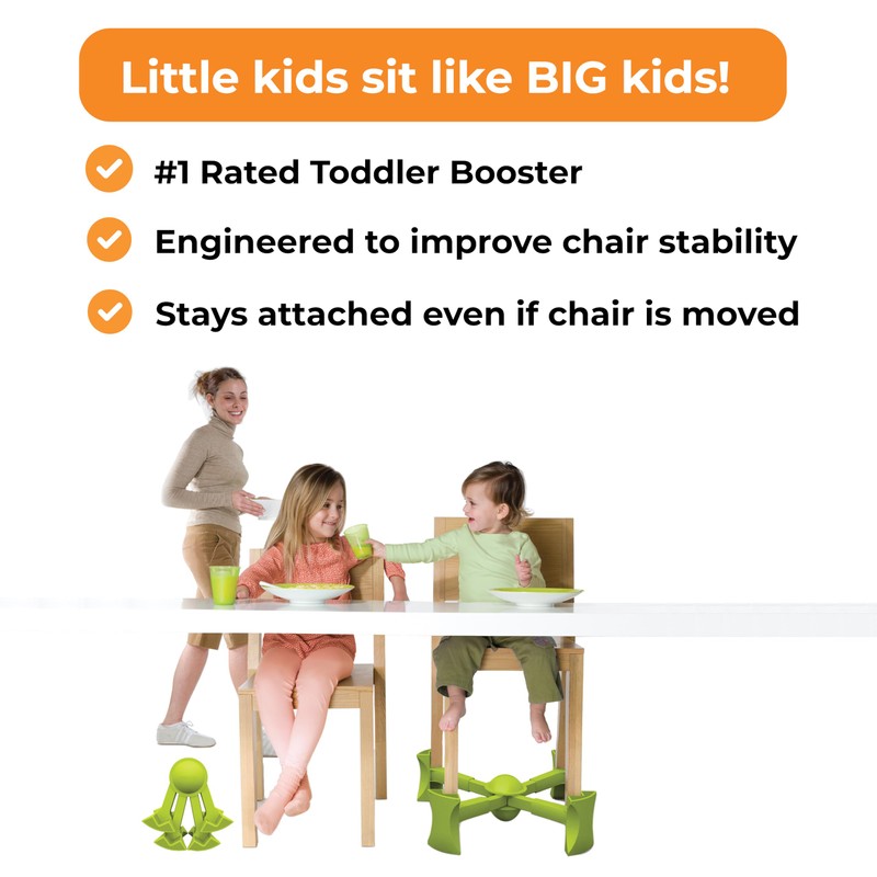 KABOOST Booster Seat for Kitchen Chair, Green - Goes Under
