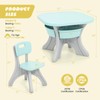 DORTALA Kids Table and Chair Set, Plastic Children Activity Table