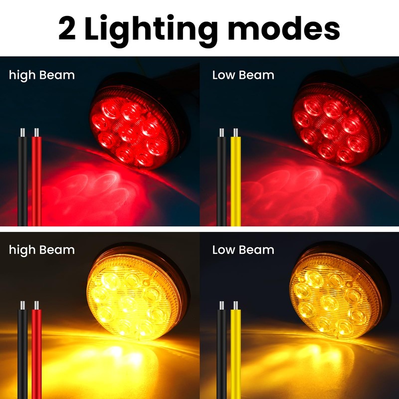 trailer marker lights Round for Car Truck Van Trailers Car
