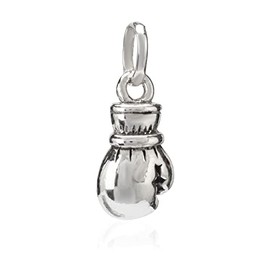 NKlaus Pendant Boxing Gloves 925 Silver 15 x 8 mm Talisman Charm Amulet 36291, Sterling Silver