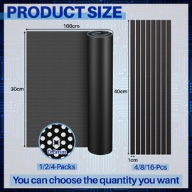 Woanger 1 Pcs 1000 x 300 mm DIY PC Case Dust Mesh Filter PVC Dust Filter PC Dustproof Mesh Filter Cover Fan Dust Filter with Magnetic Strip for Computer Chassis Speaker and More, 0.03 Inch Hole