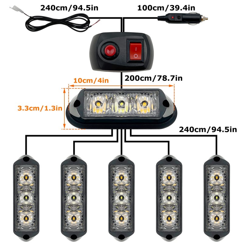 EASE2U E (UPGRADE 2) Led Strobe Lights for Emergency Vehicles