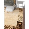 Well Woven Barclay Vane Willow Damask Beige Modern Area Rug