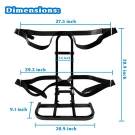 Beefento Universal Golf Cart Rear Seat Bag Holder Compatible with Club Car/EZGO/Yamaha Golf Cart with Rear Seat Safety Grab Bar, No Drilling Required