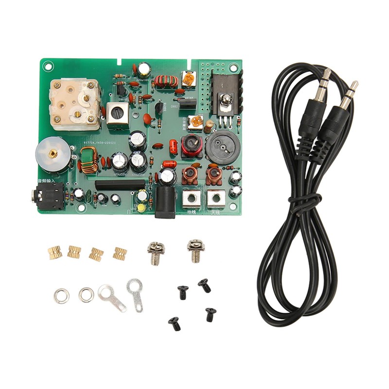 AM Transmitter Kit, Radio Midwave Transmitter, Adjustable 530-1600KHz, DIY for