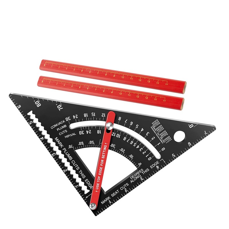 Ruler, 80° Angle Measuring 7 Inch Beam Square Aluminum Alloy