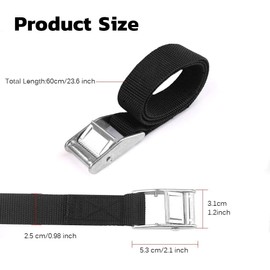 RilexAwhile Lashing Straps 2 Ft x 1 Inch Tie Down Straps up to 600lbs, 6 Pack (2Ft x 1 Inch, Purple)