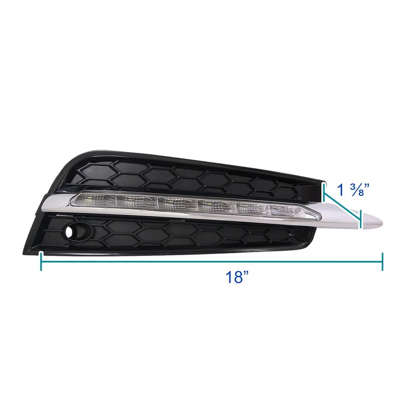 Spec-D Tuning Full LED Bumper Driving Fog Lights with Bezel