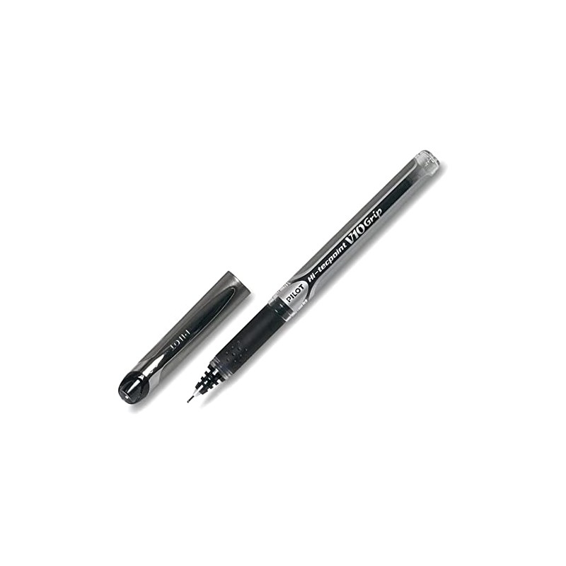 Pilot V10 Grip Hi-Tecpoint Rollerball Pen 1mm Tip Black Ink