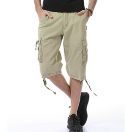DONGD Mens Cargo Shorts Cotton Relaxed Fit Camouflage Camo Cargo Short