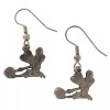 Unbranded Fairy Mythical Antiqued Silver Tone Beaded Dangle Pierced Earrings