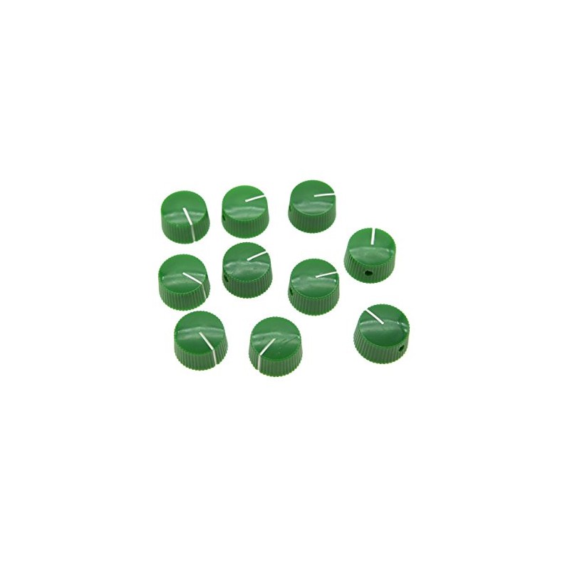 KAISH 10pcs Green Vintage Barrel Guitar Amplifier Knob Round Knobs