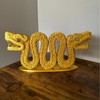 Handmade Aztec Double-headed Serpent Sculpture