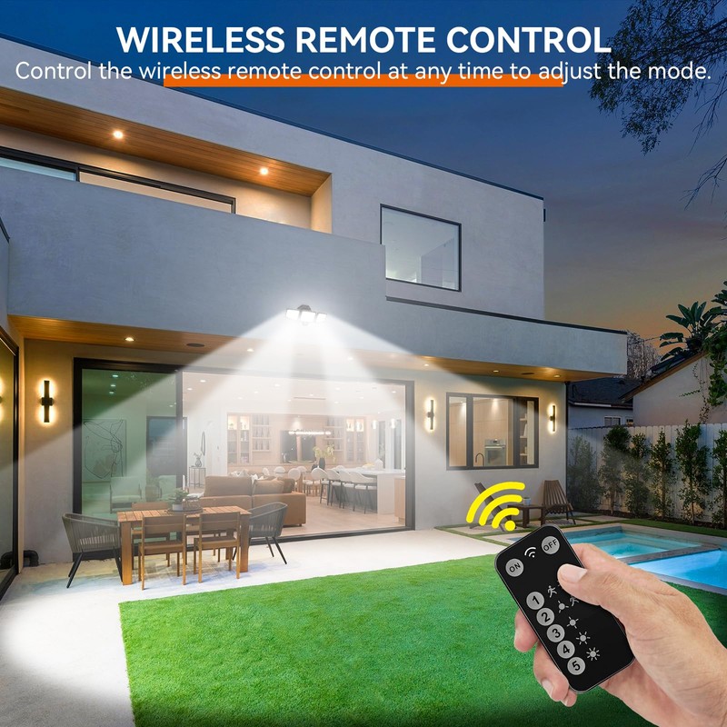 LED Security Lights Motion Sensor Outdoor Lights, 6500K Daylight, IP65