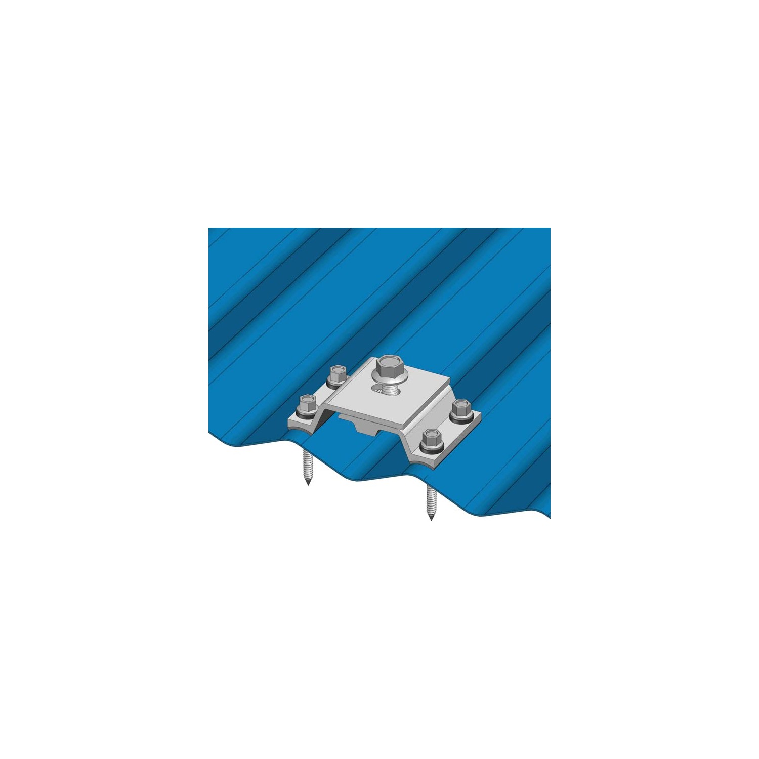 MageBracket CL Corrugated Metal Roof Mounting Racking Rib Bracket Clamp ...