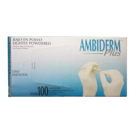 Ambiderm Guantes Ambiderm Plus Color Azul Talla Chica