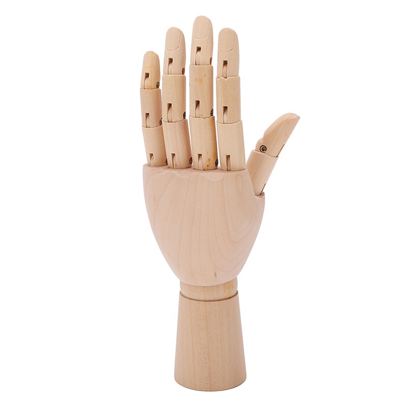 Wood Mannequin Hand Flexible Joints Fingers Drawing Mannequin Hand for